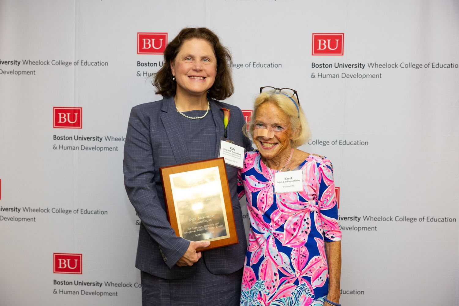 Kyla McSweeney (94,’97) and Carol Sullivan-Hanley ('78)