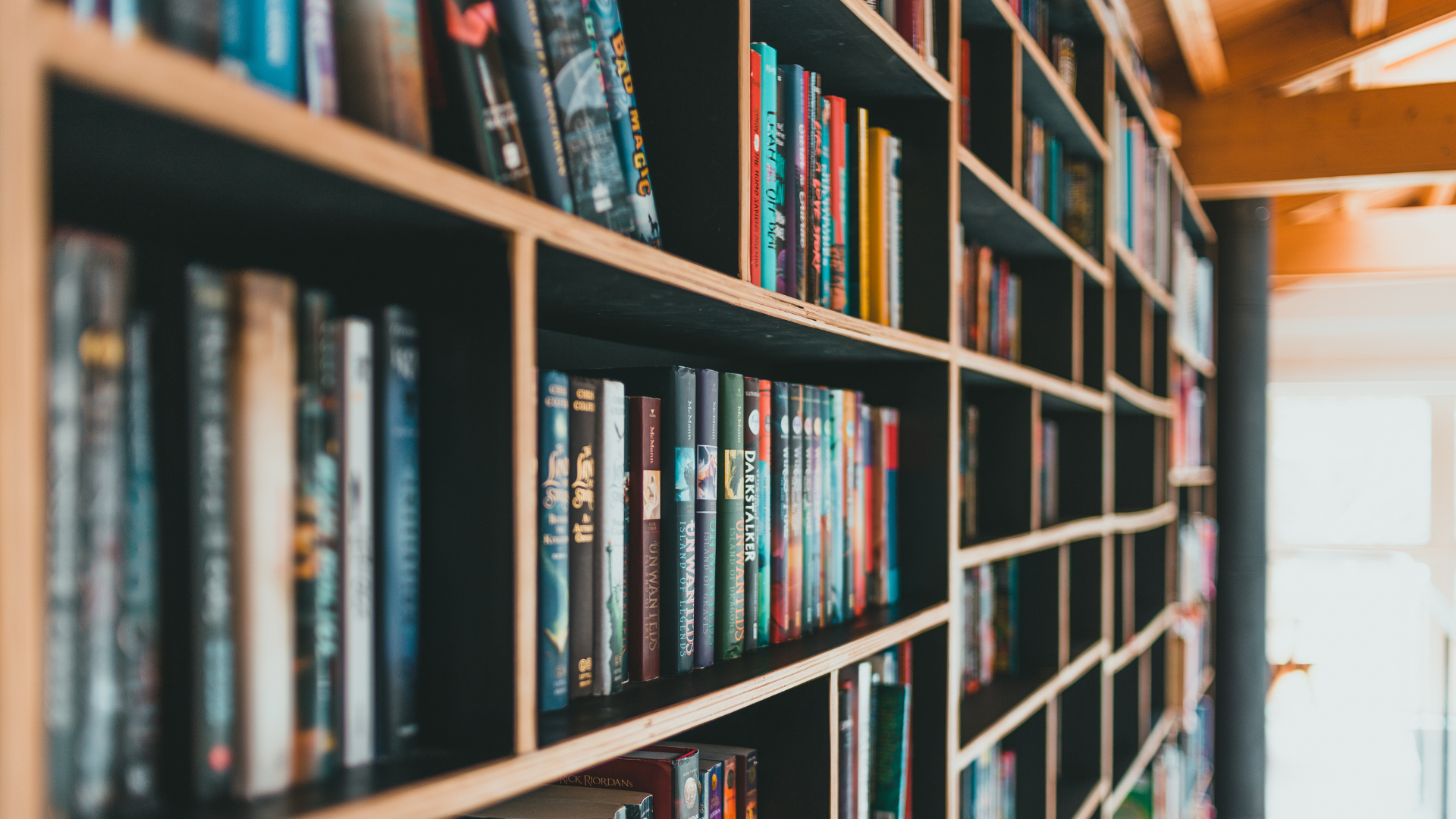 photo of bookshelf filled with books