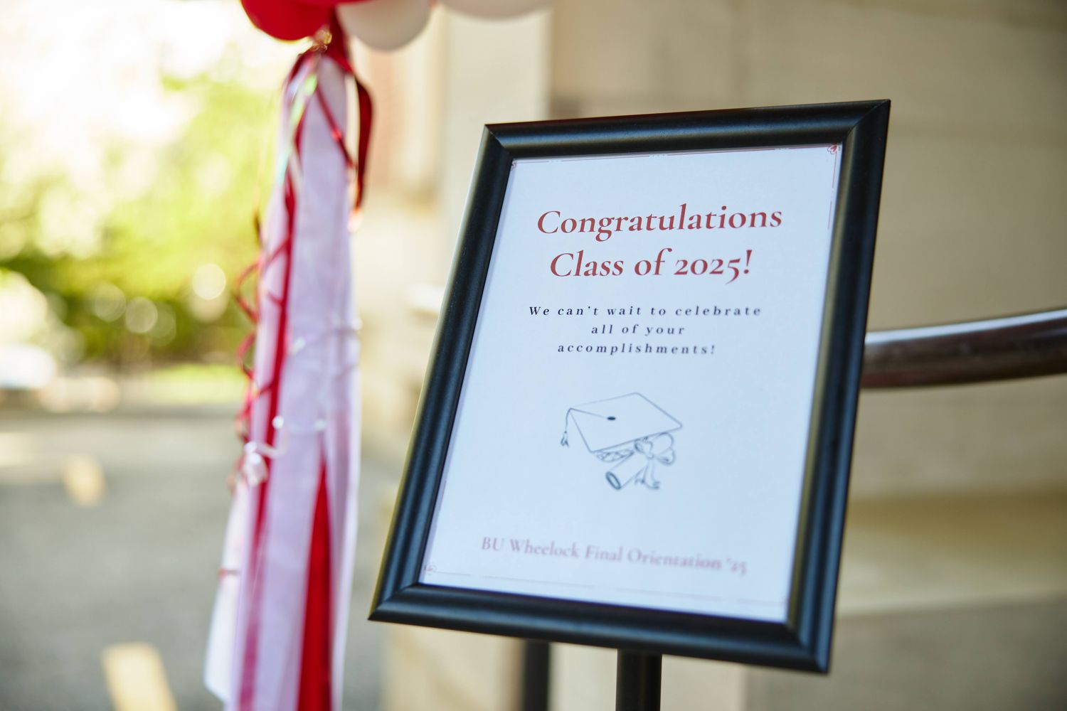 A sign says congratulations class of 2025